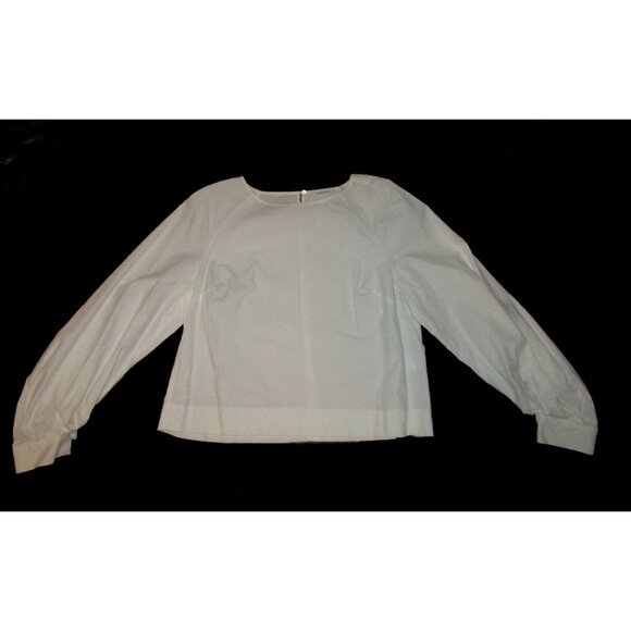 Aritzia Babaton White Niki Blouse - Sz Large - Picture 2 of 11